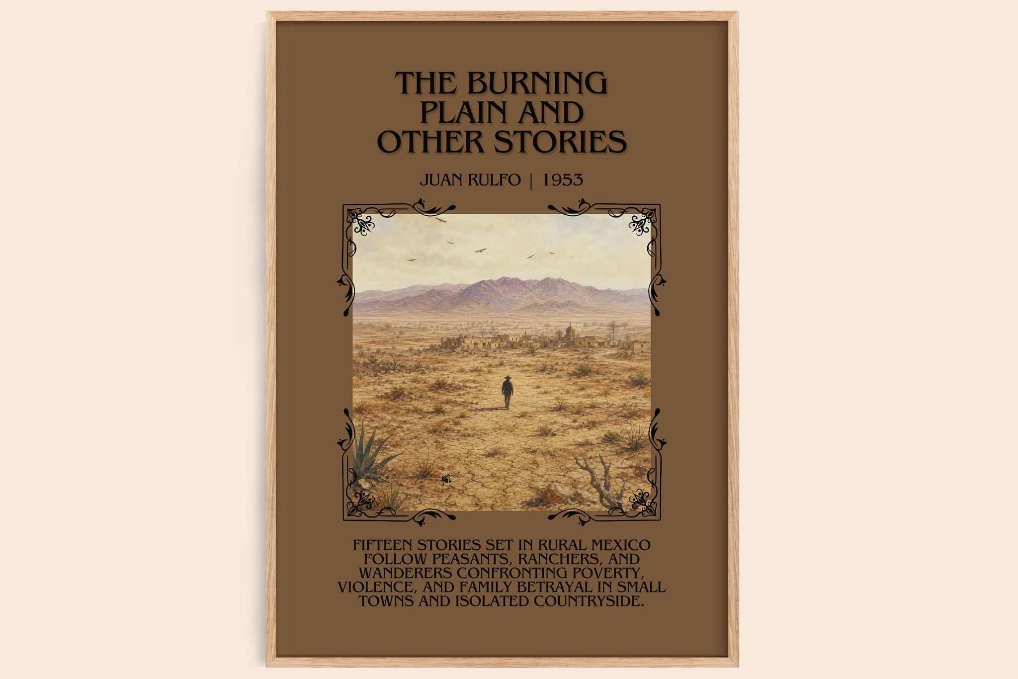Burning Plain and Other Stories Minimalist Book Poster by Juan Rulfo