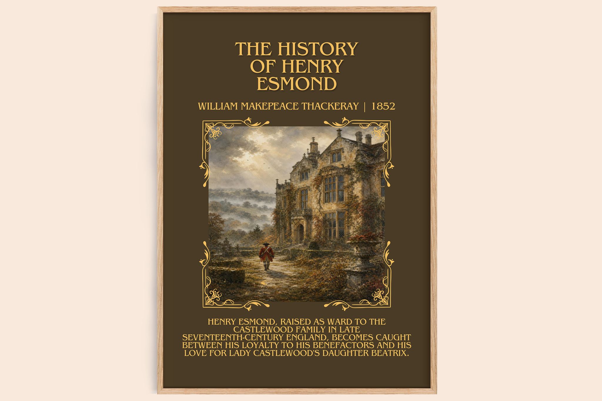 History Of Henry Esmond Minimalist Book Poster by W. Thackeray