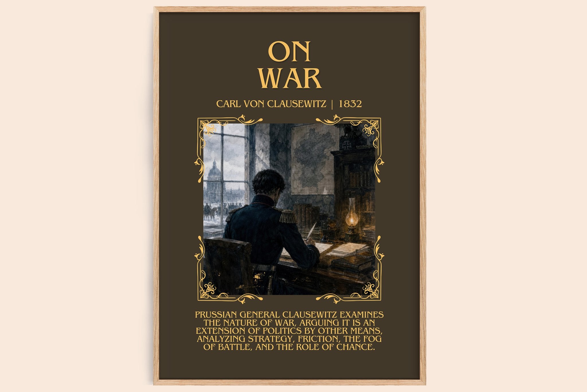 On War Minimalist Book Poster by Carl Von Clausewitz