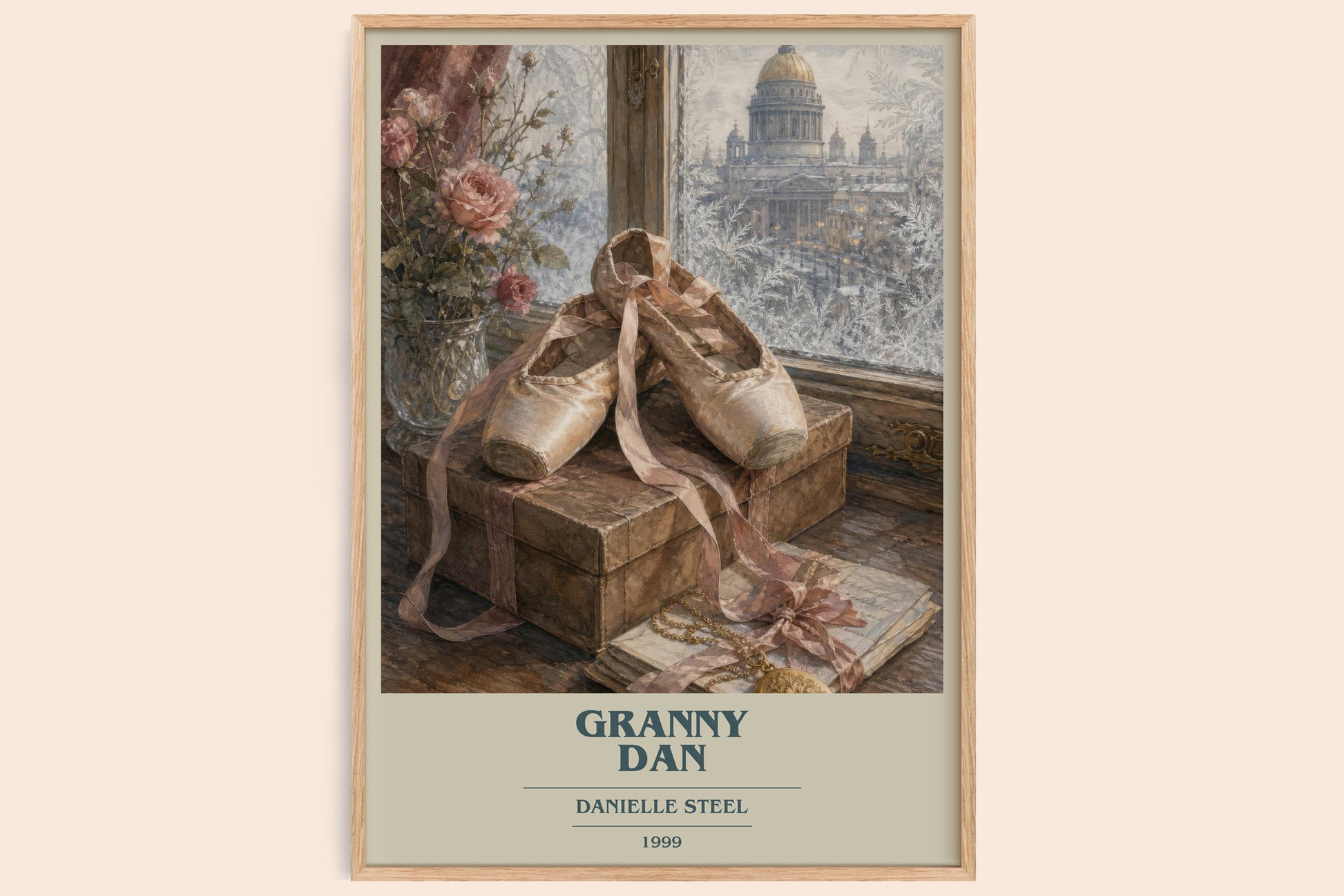 Granny Dan book cover book poster by Danielle Steel – framed literary art print