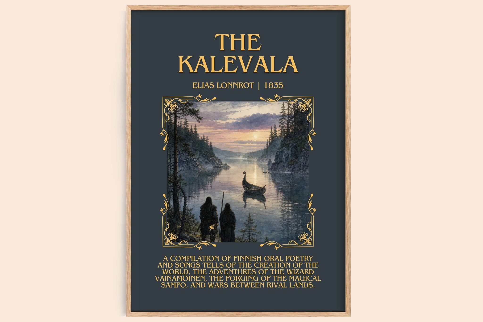 The Kalevala Minimalist Book Poster by Elias Lönnrot
