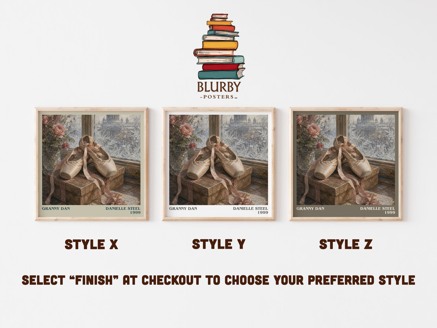 Granny Dan literary print in frame leaning in hallway – historical fiction wall art