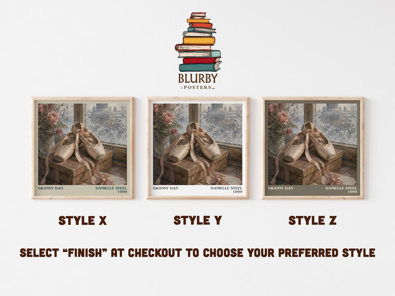 Granny Dan literary print in frame leaning in hallway – historical fiction wall art