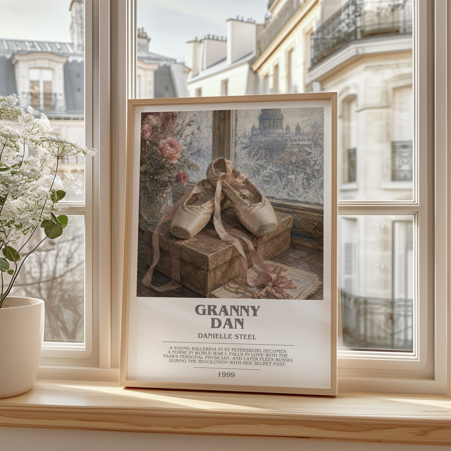 Granny Dan bookish poster colour and style options – Danielle Steel book art