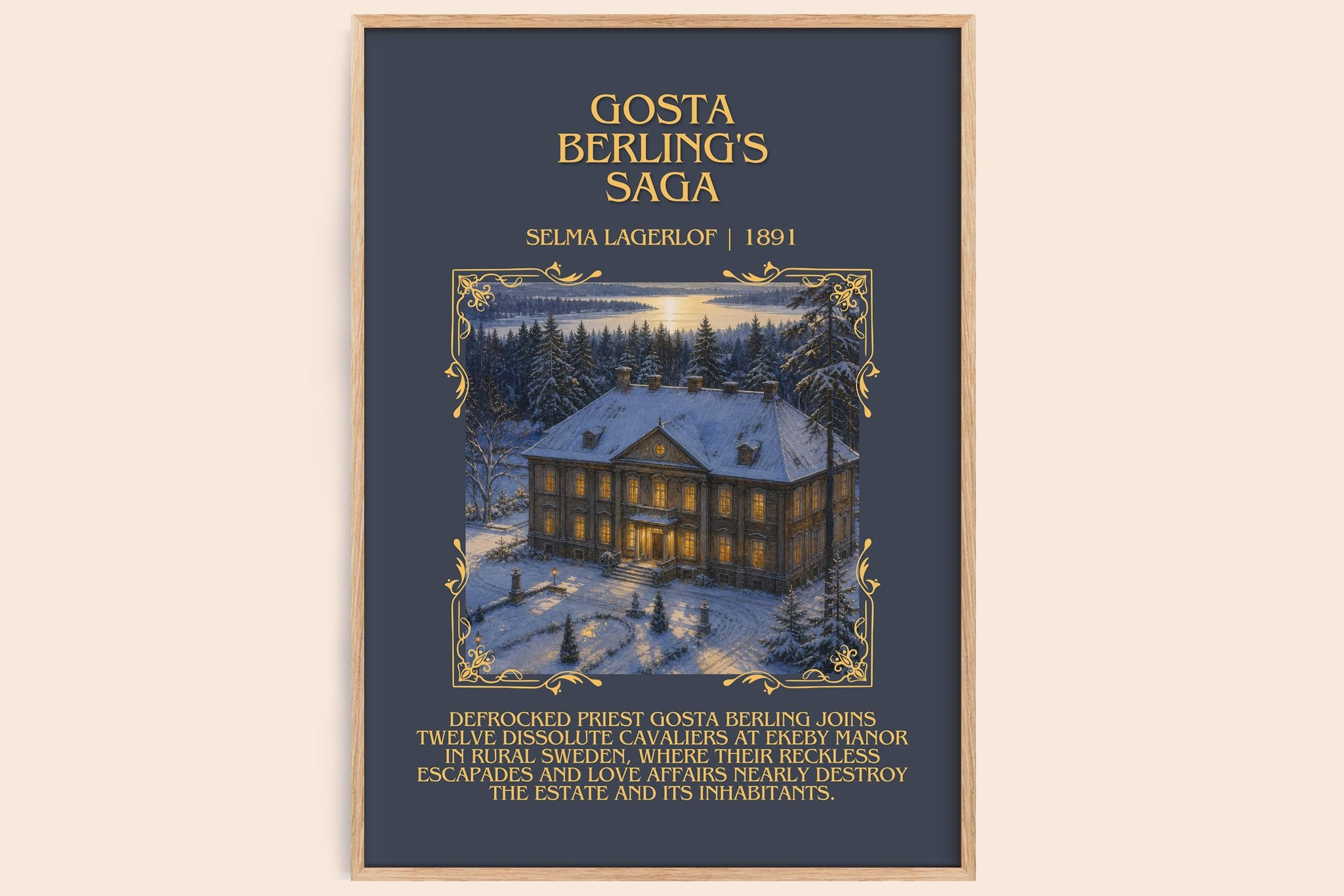 Gösta Berling's Saga Minimalist Book Poster by Selma Lagerlöf