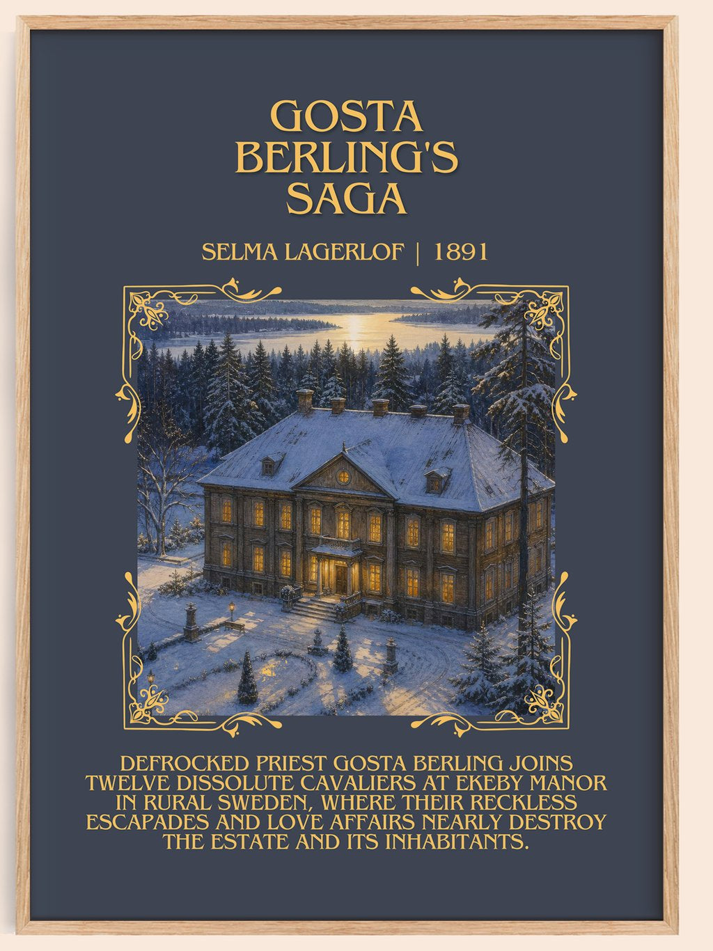 Gösta Berling's Saga Minimalist Book Poster by Selma Lagerlöf – book poster