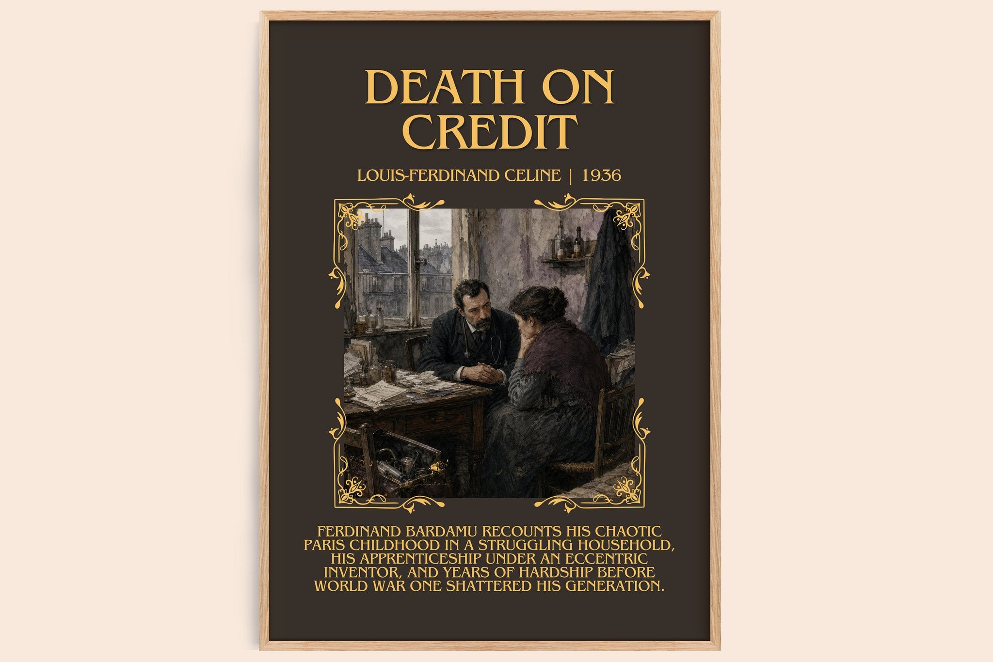Death on Credit Minimalist Book Poster by Louis-Ferdinand Céline