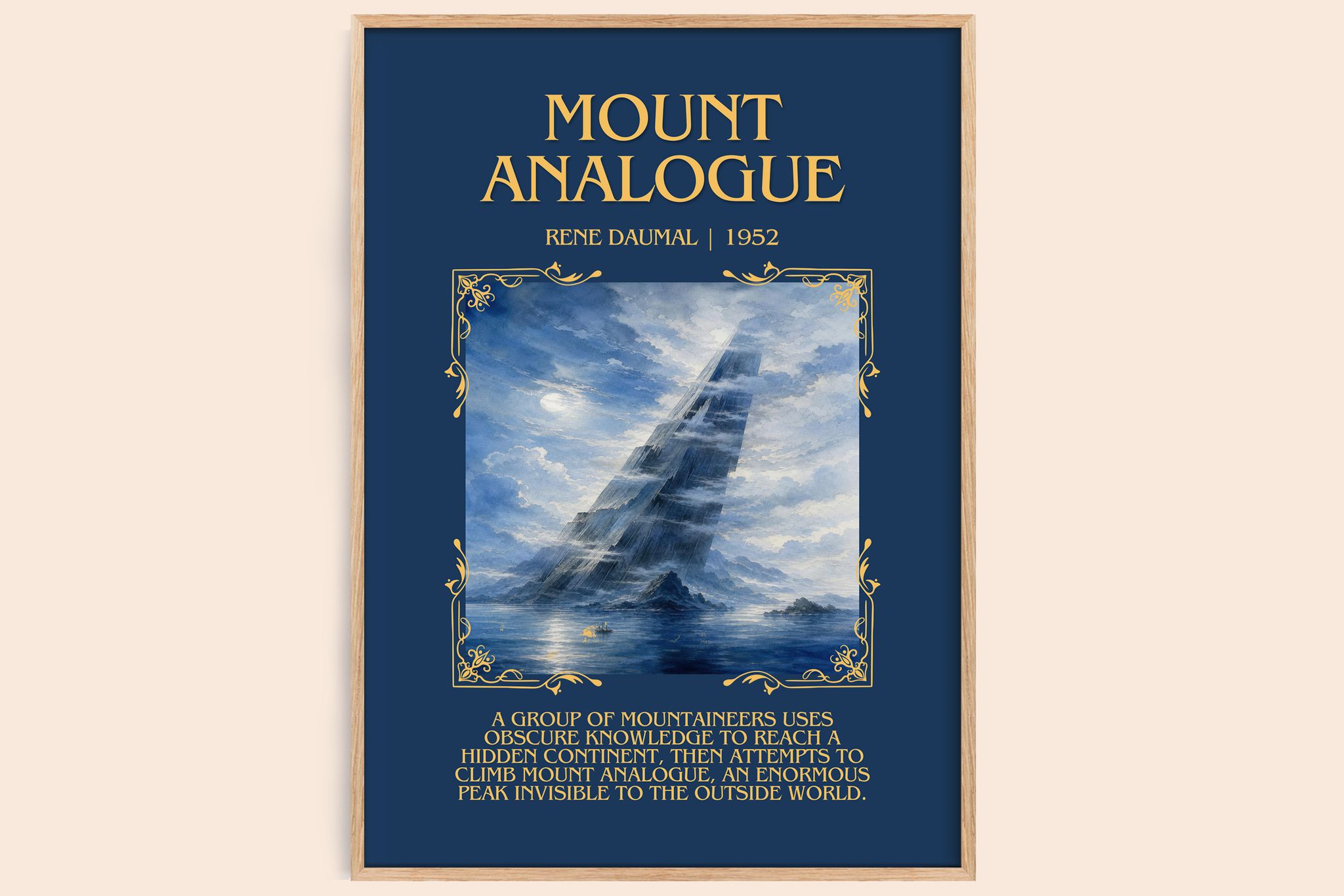 Mount Analogue Minimalist Book Poster by René Daumal