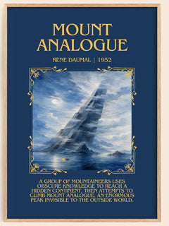 Mount Analogue Minimalist Book Poster by René Daumal – book poster