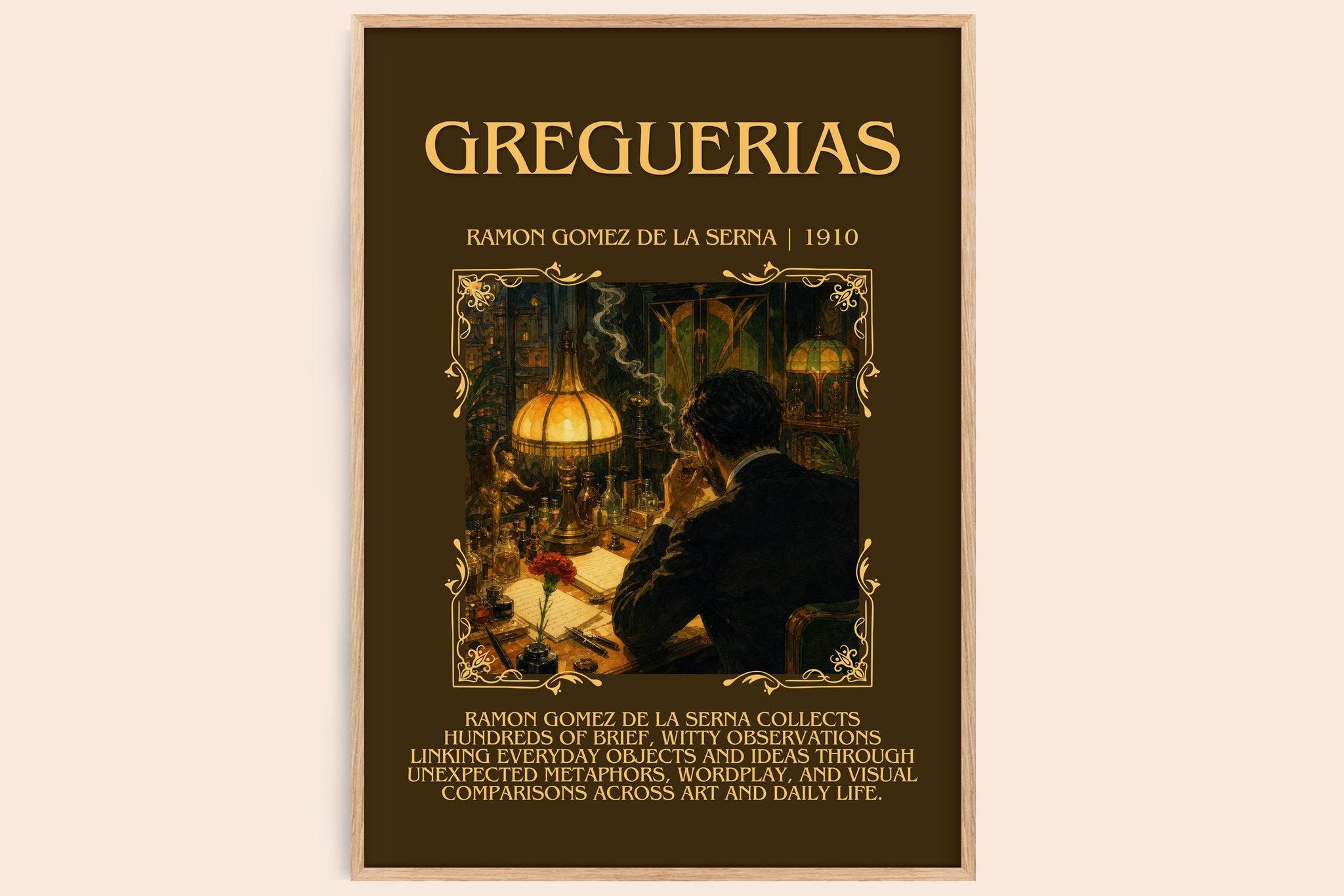 Greguerias Minimalist Book Poster by Ramón Gómez de la Serna