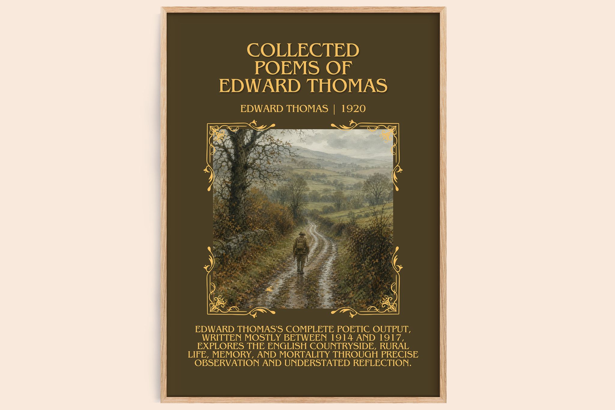 Collected Poems Of Edward Thomas Minimalist Book Poster by E. Thomas