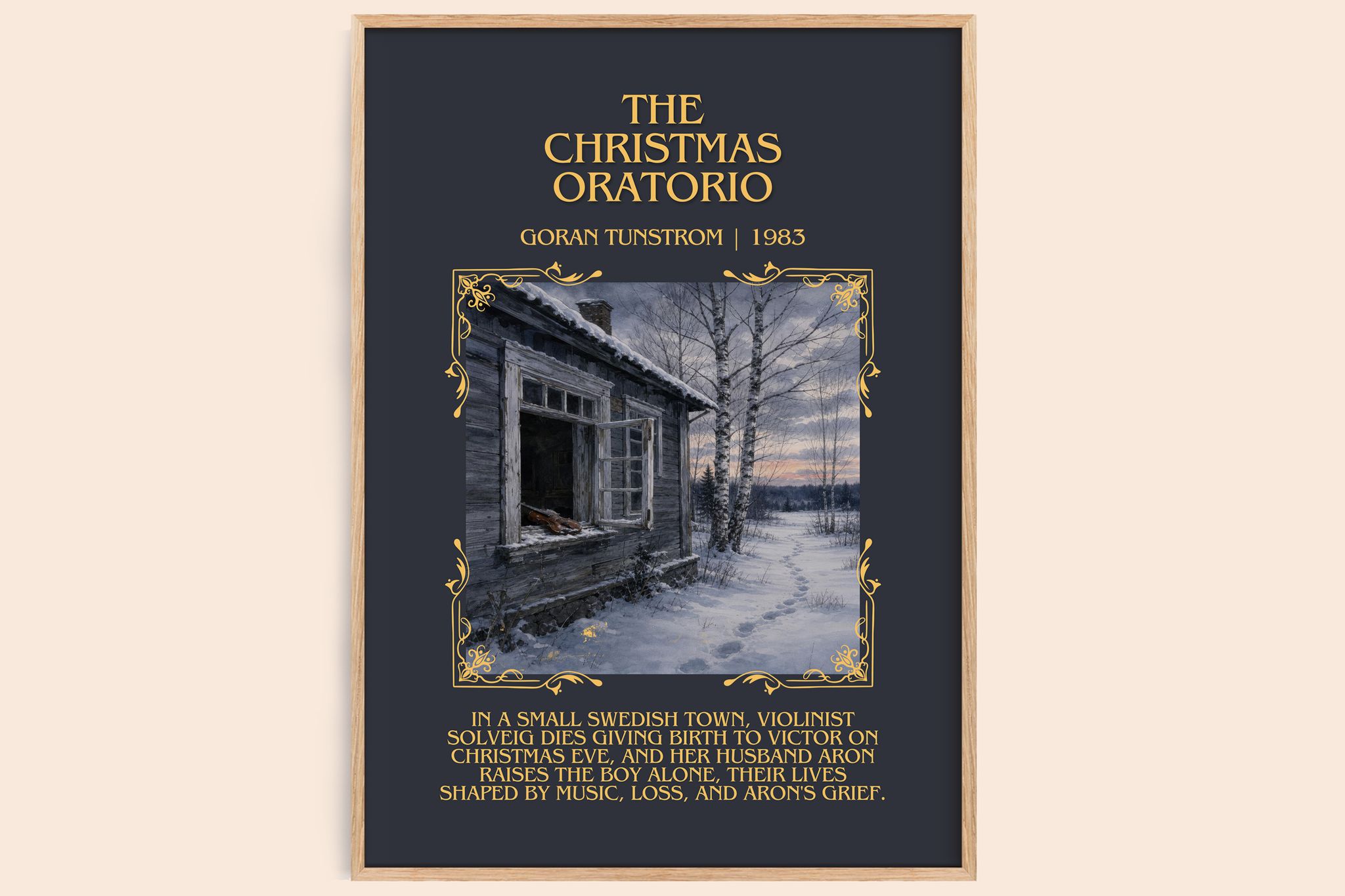 The Christmas Oratorio Minimalist Book Poster by Göran Tunström