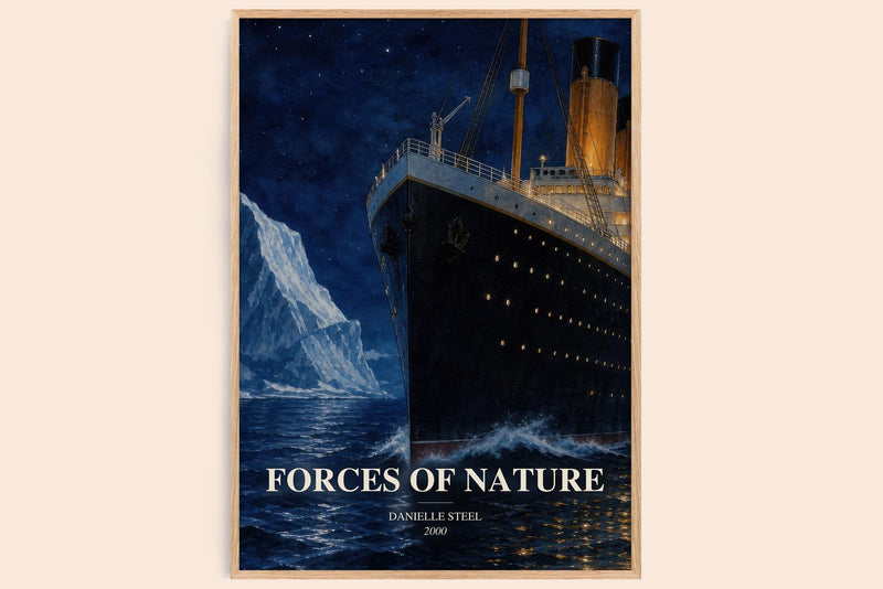Forces Of Nature watercolour book poster by Danielle Steel – framed literary art print