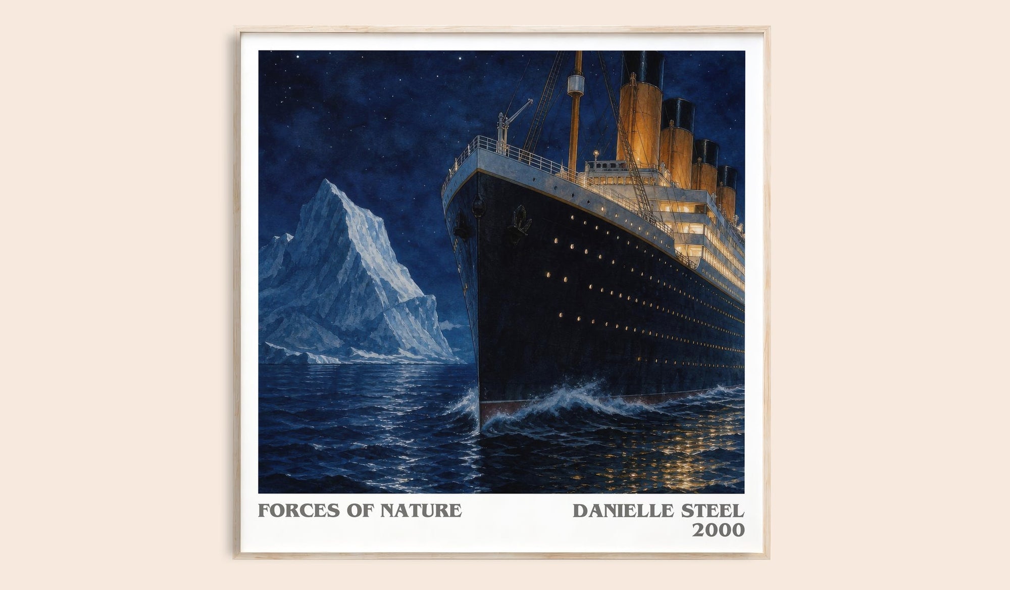Forces Of Nature literary book poster by Danielle Steel – framed literary art print