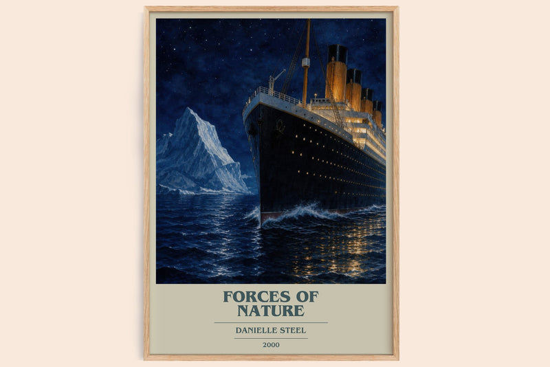 Forces Of Nature book cover book poster by Danielle Steel – framed literary art print