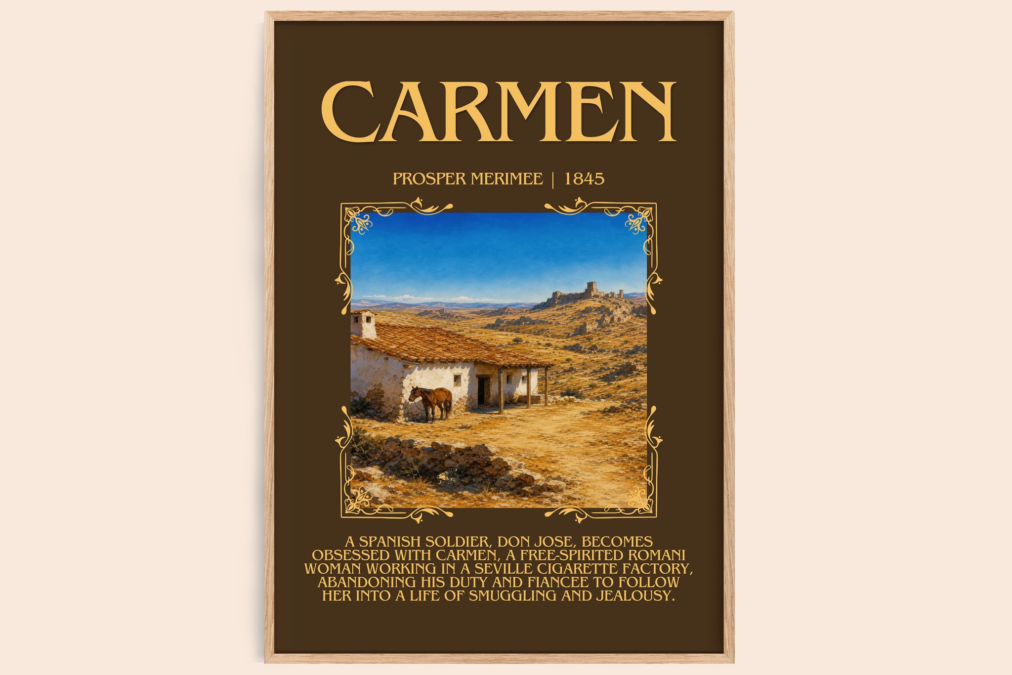 Carmen Minimalist Book Poster by Prosper Mérimée