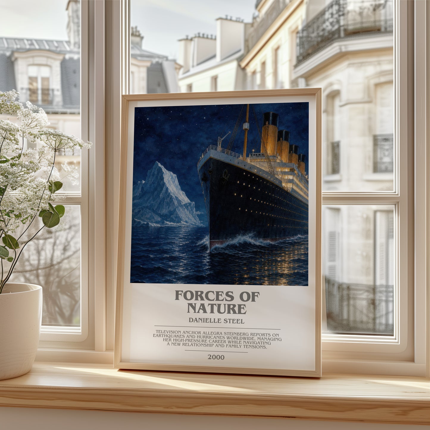 Forces Of Nature bookish poster colour and style options – Danielle Steel book art
