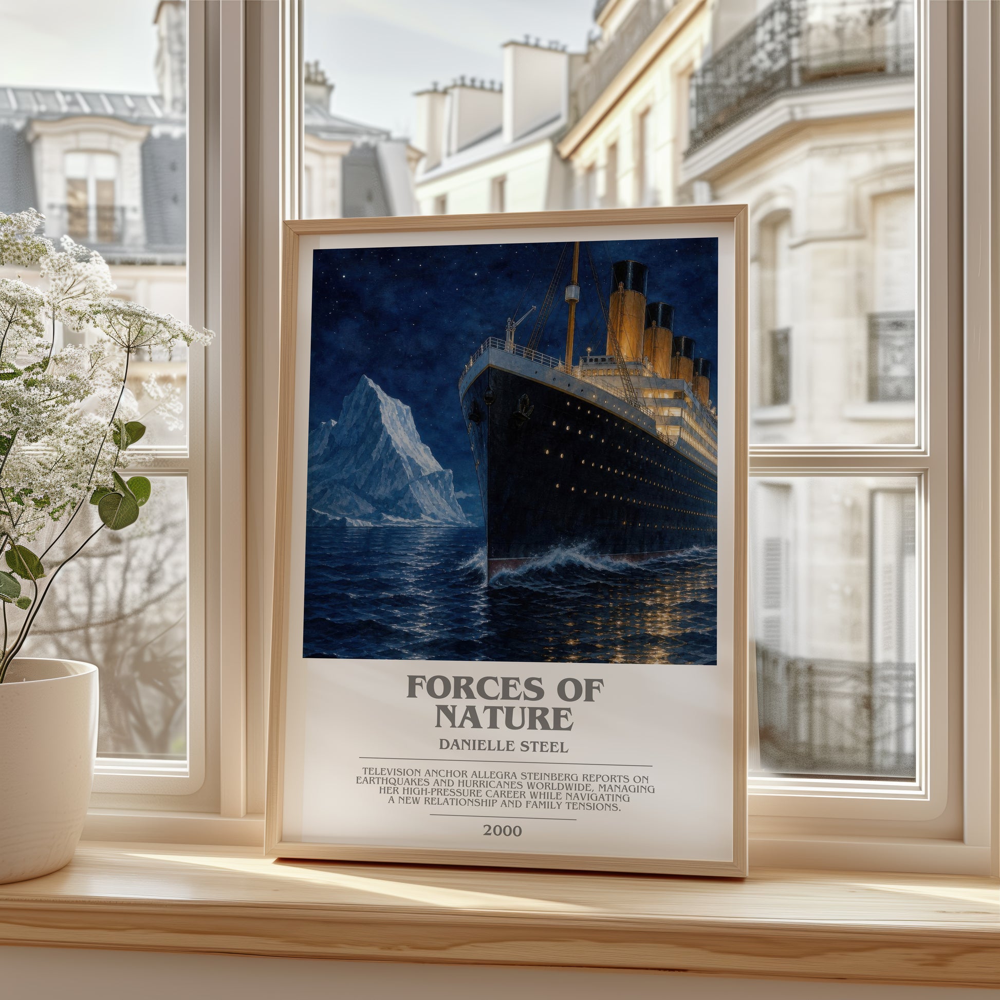 Forces Of Nature bookish poster colour and style options – Danielle Steel book art