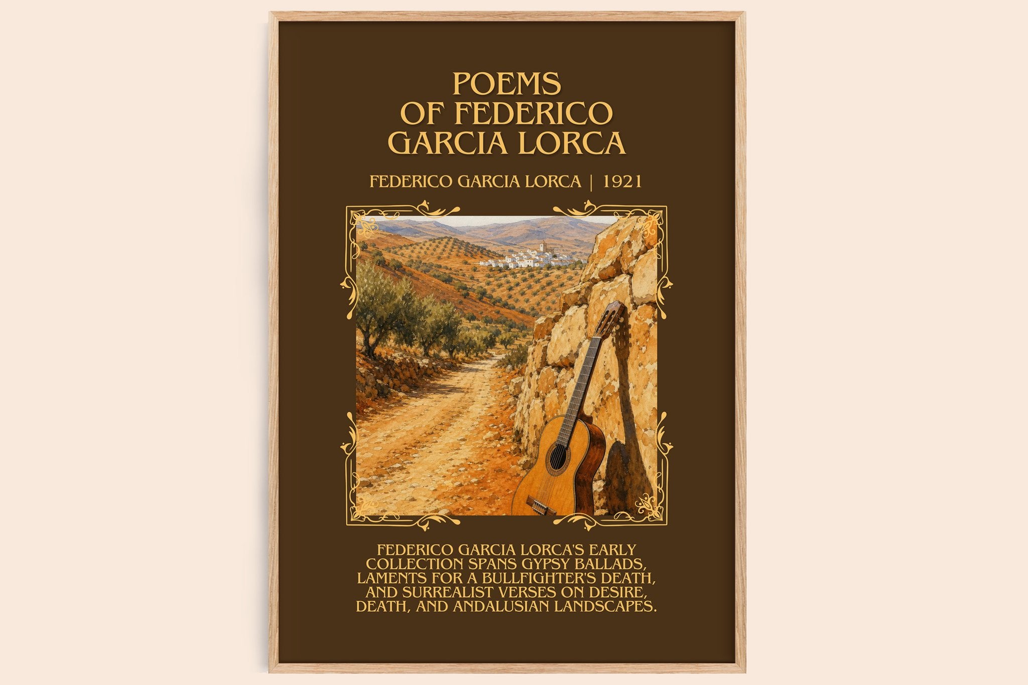 Poems of Federico García Lorca Minimalist Book Poster by F. Lorca