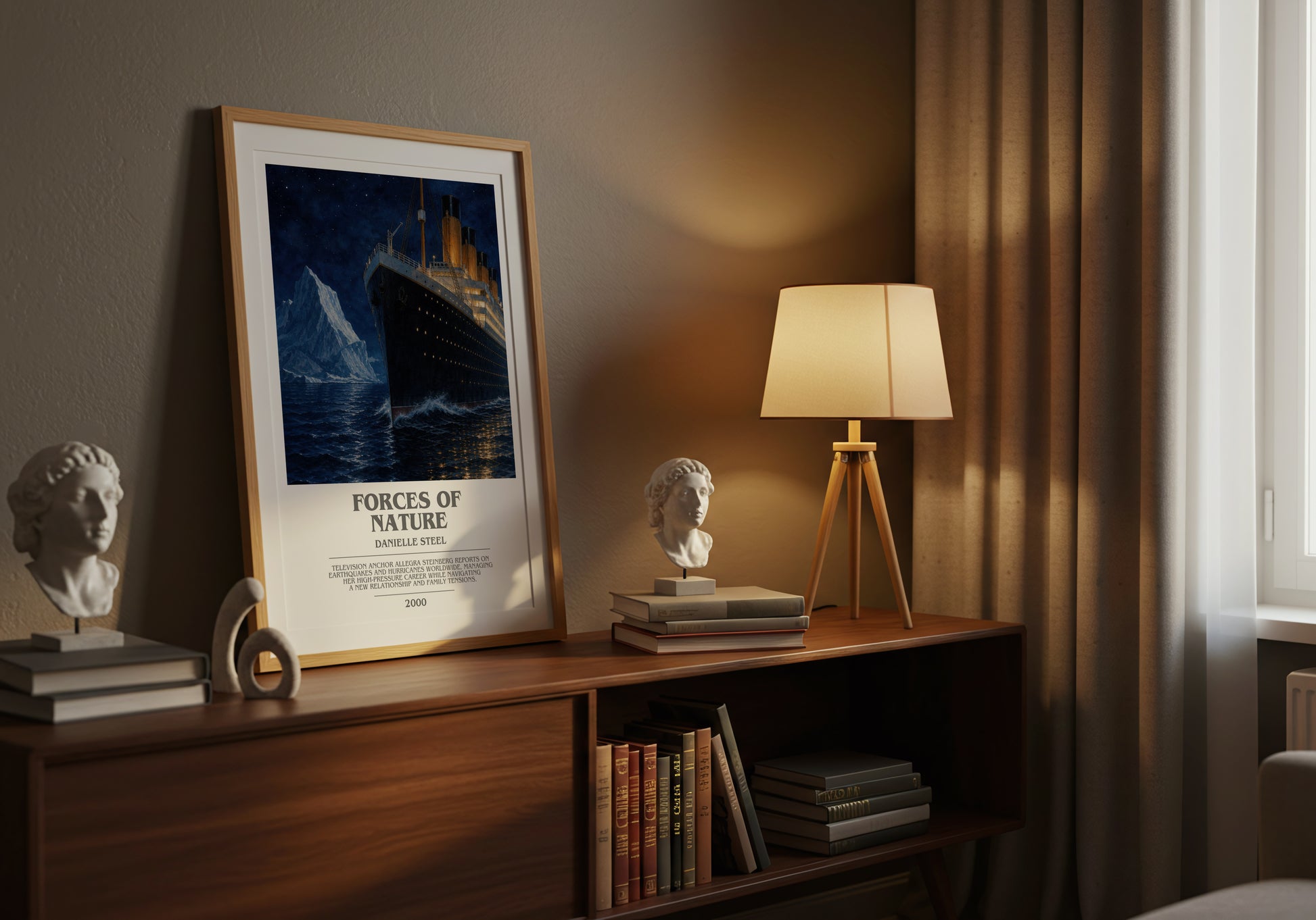 Forces Of Nature bookish book poster framed on wall – contemporary fiction wall art