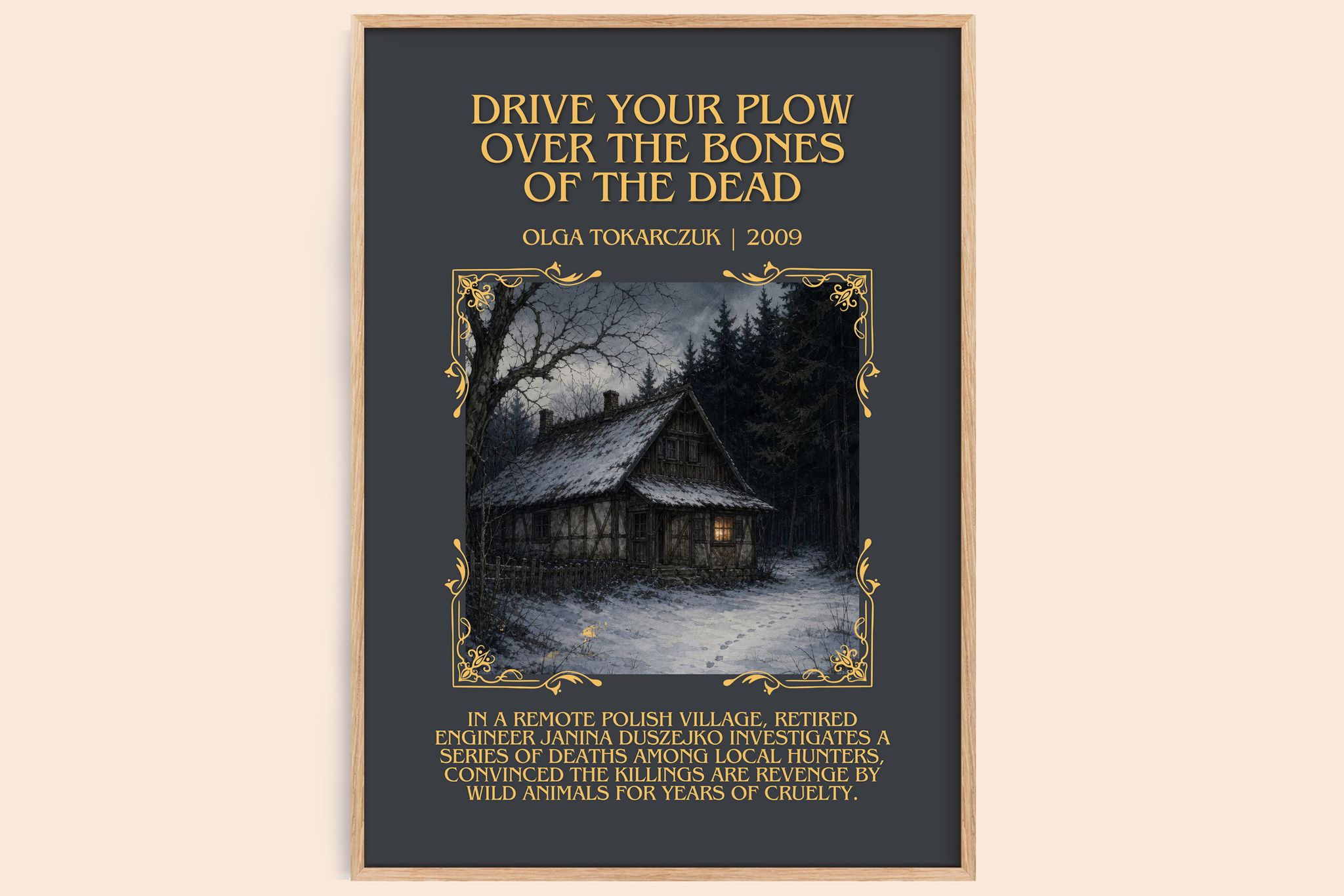 Drive Your Plow Over the Bones of the Dead Minimalist Book Poster by Olga Tokarczuk
