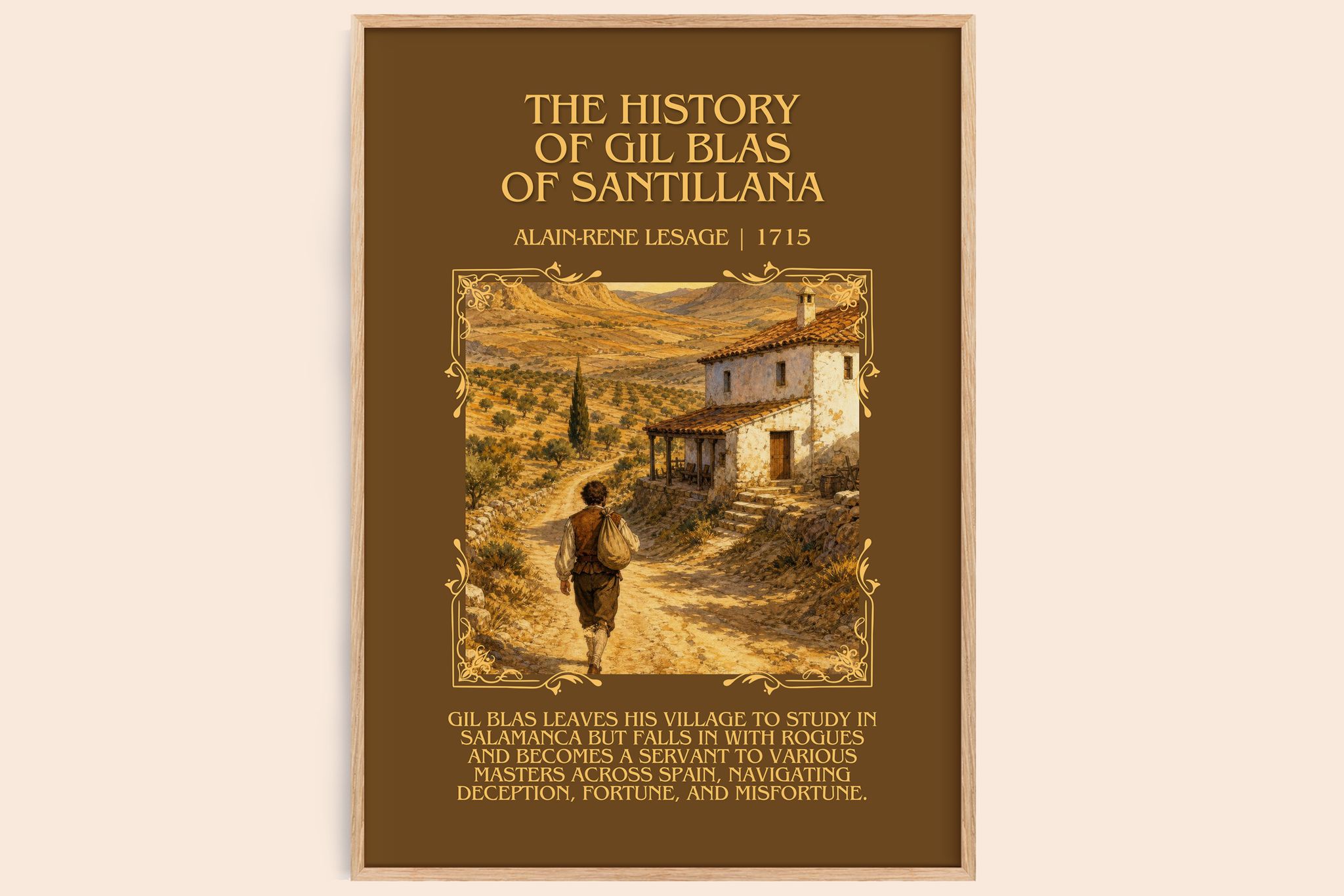History Of Gil Blas Of Santillana Minimalist Book Poster by A. Lesage
