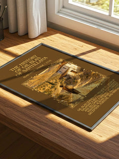 History Of Gil Blas Of Santillana Minimalist Book Poster by A. Lesage – print on a sunlit desk