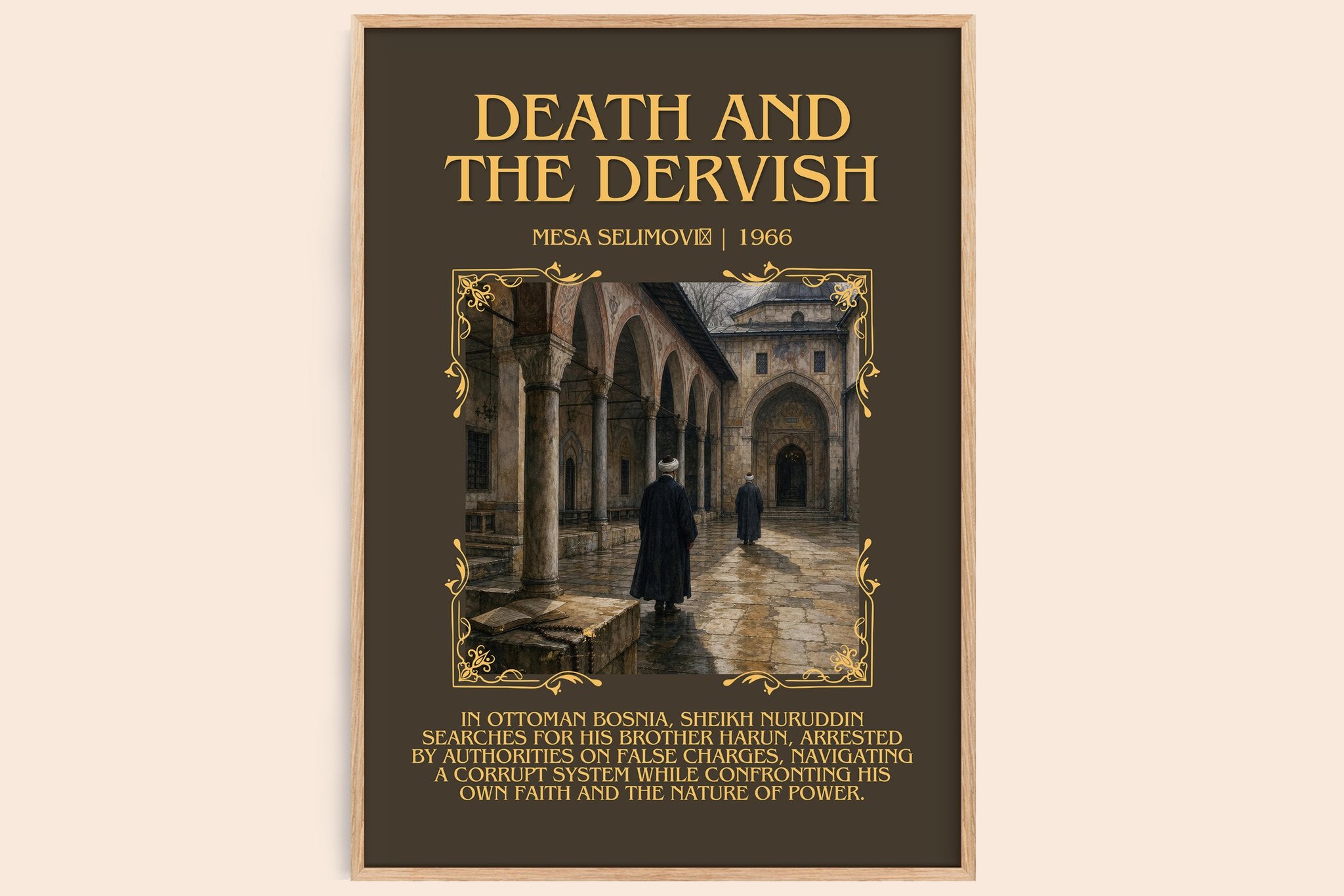 Death and the Dervish Minimalist Book Poster by Meša Selimović