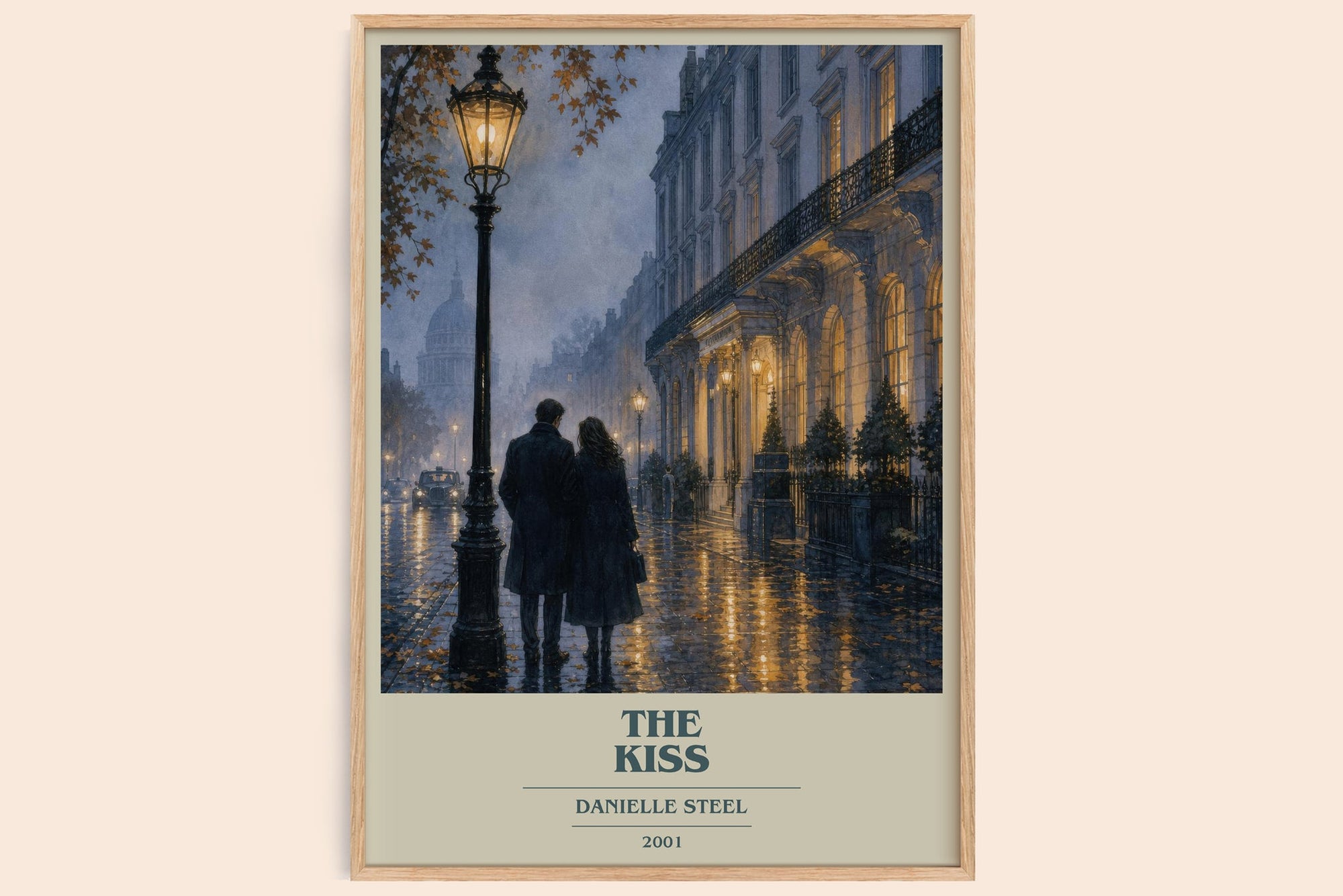 The Kiss book cover book poster by Danielle Steel – framed literary art print