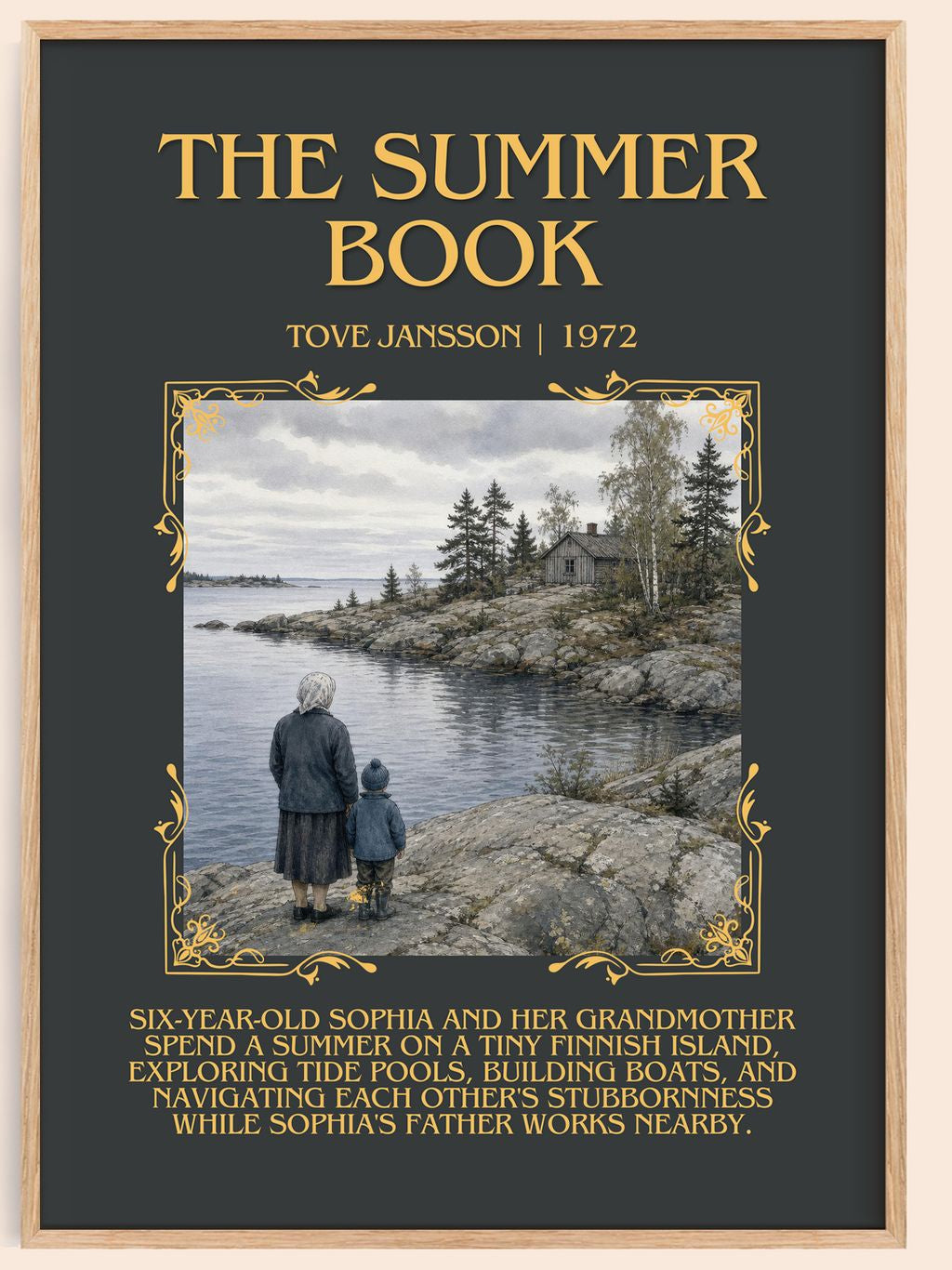 The Summer Book Minimalist Book Poster by Tove Jansson – book poster