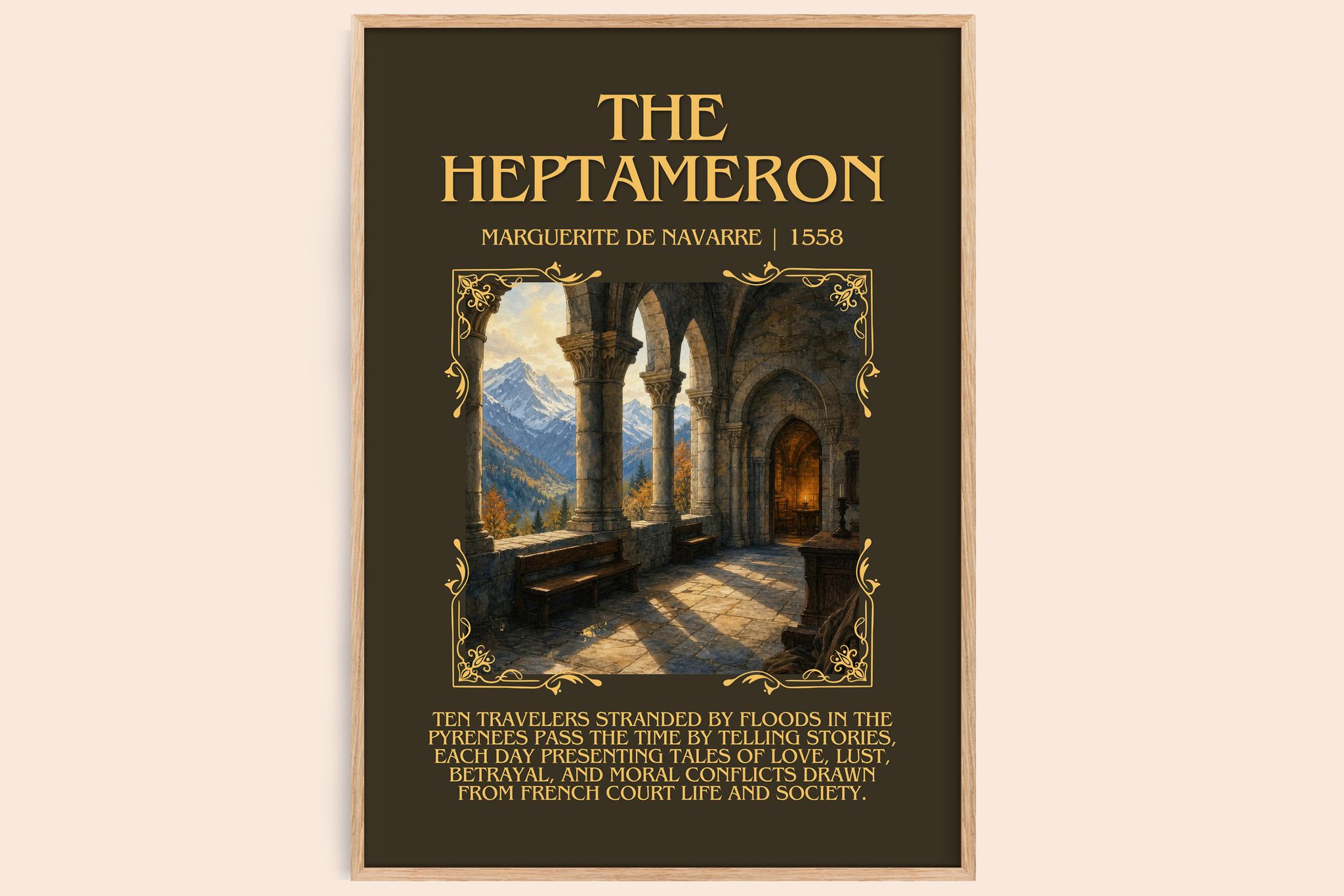 The Heptameron Minimalist Book Poster by Marguerite de Navarre