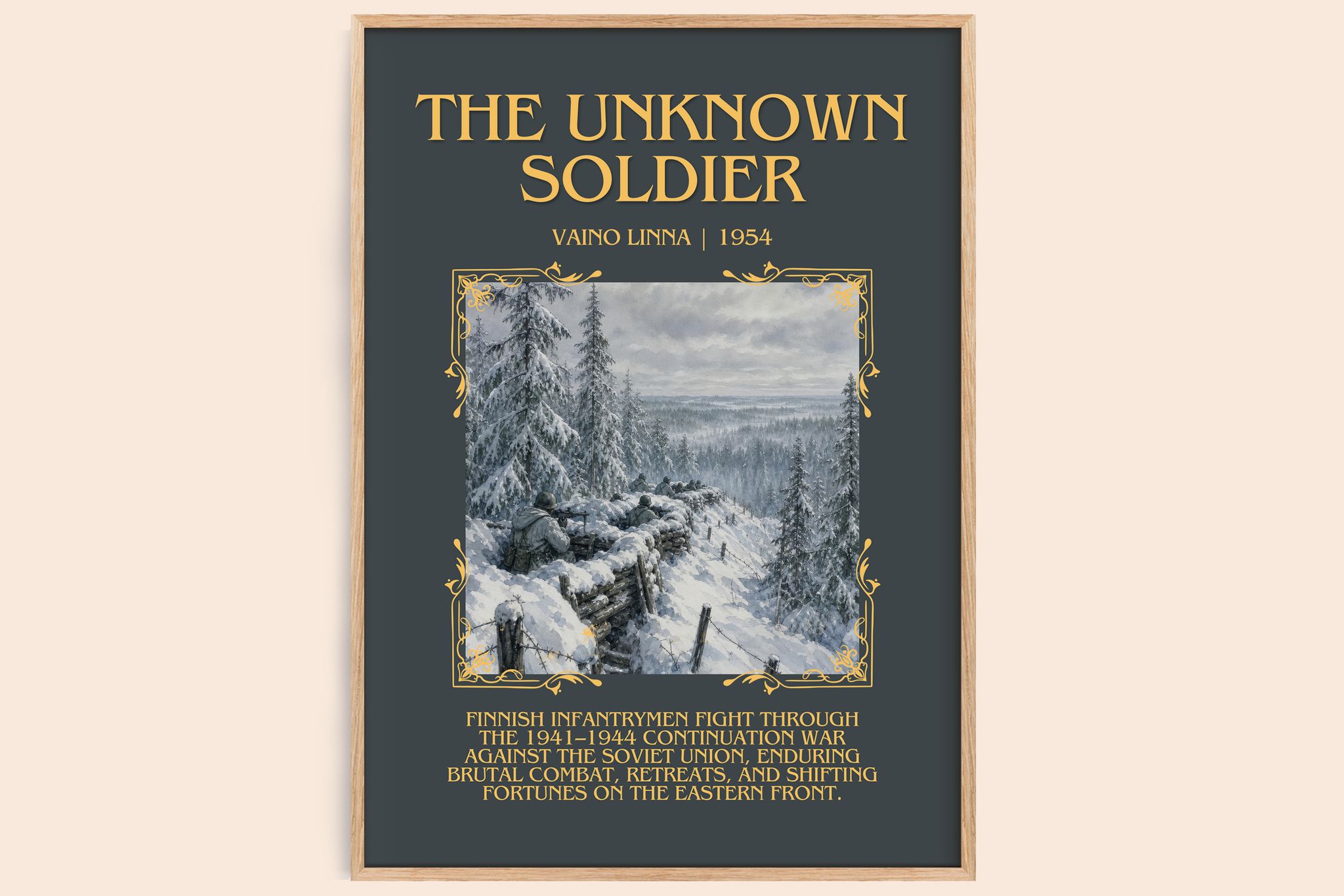 The Unknown Soldier Minimalist Book Poster by Väinö Linna