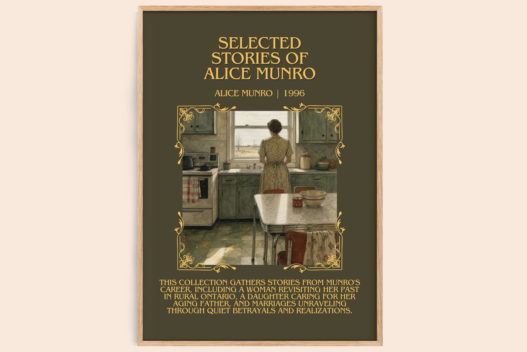 Selected Stories of Alice Munro Minimalist Book Poster by Alice Munro