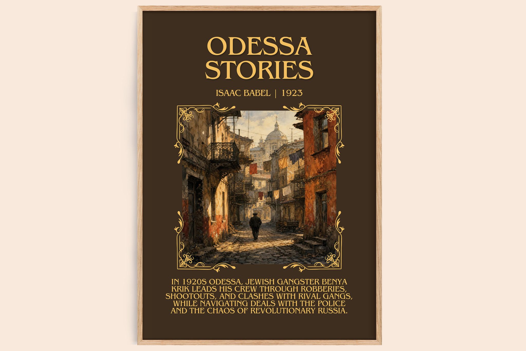 Odessa Stories Minimalist Book Poster by Isaac Babel