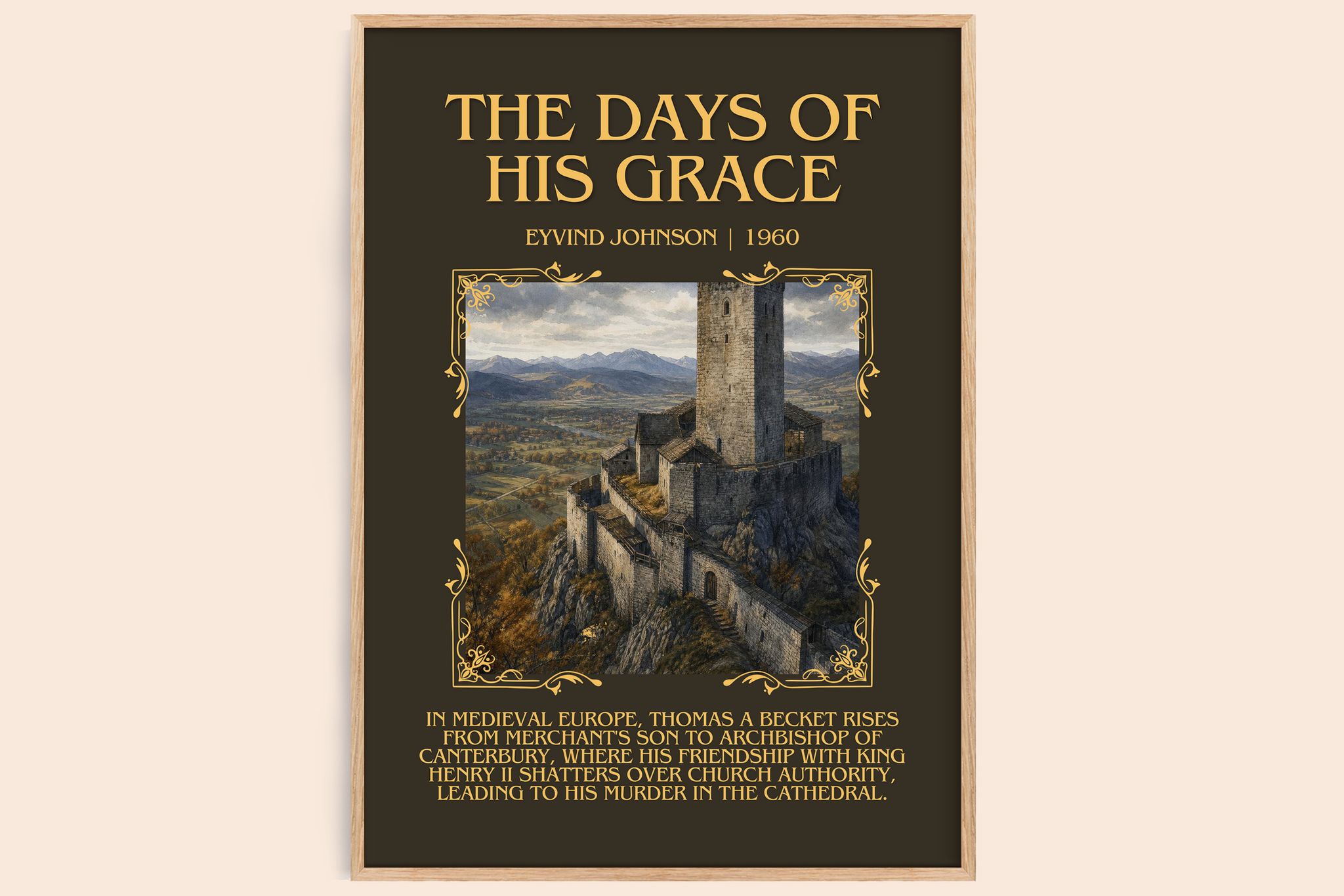 The Days of His Grace Minimalist Book Poster by Eyvind Johnson