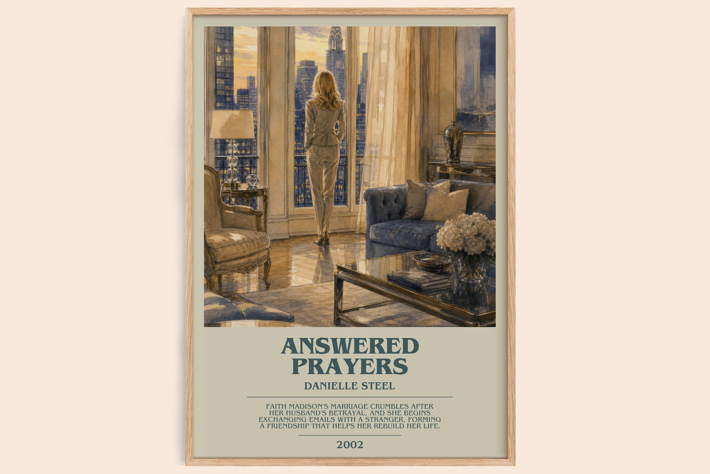 Answered Prayers bookish book poster by Danielle Steel – framed literary art print