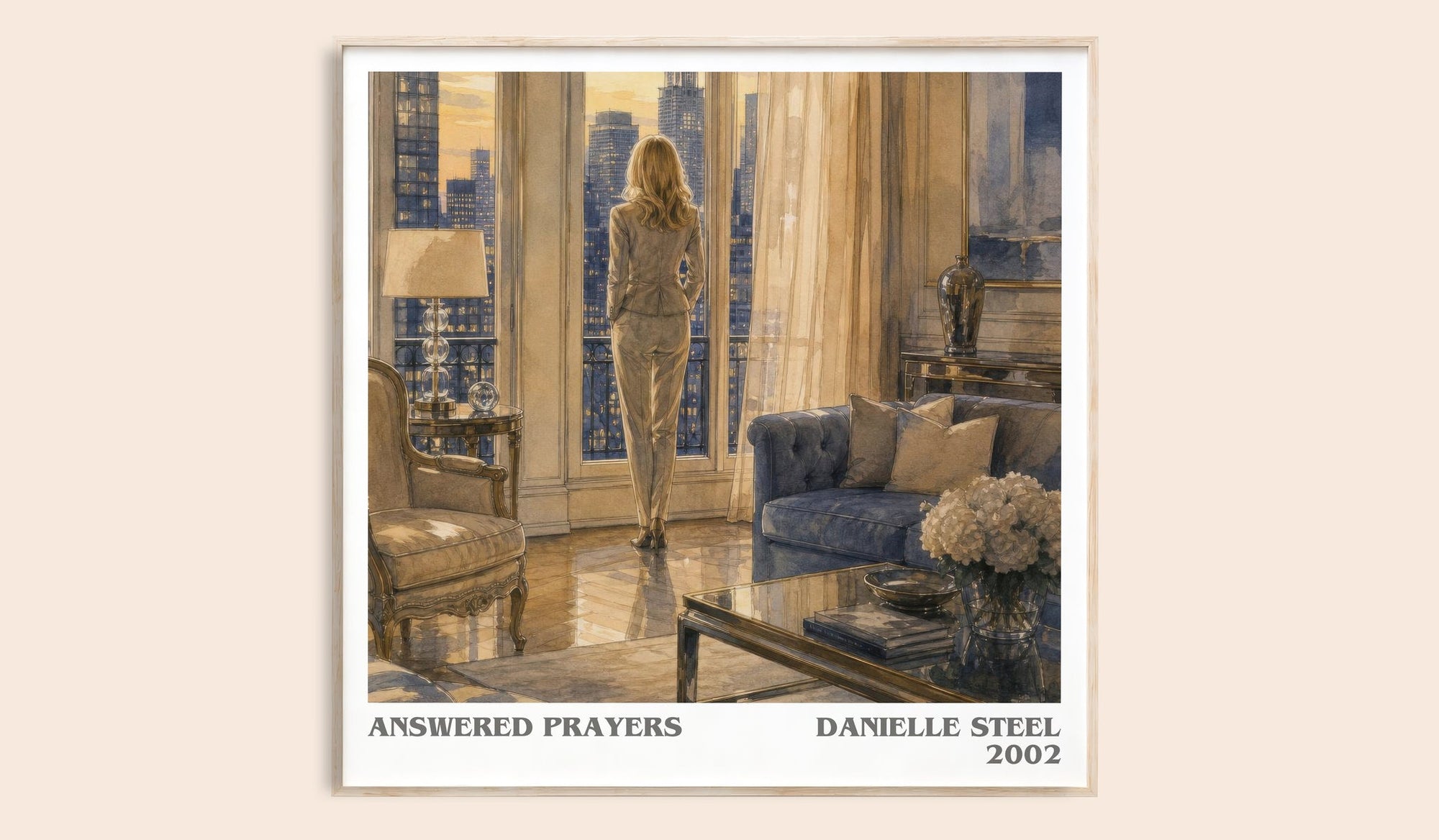 Answered Prayers literary book poster by Danielle Steel – framed literary art print