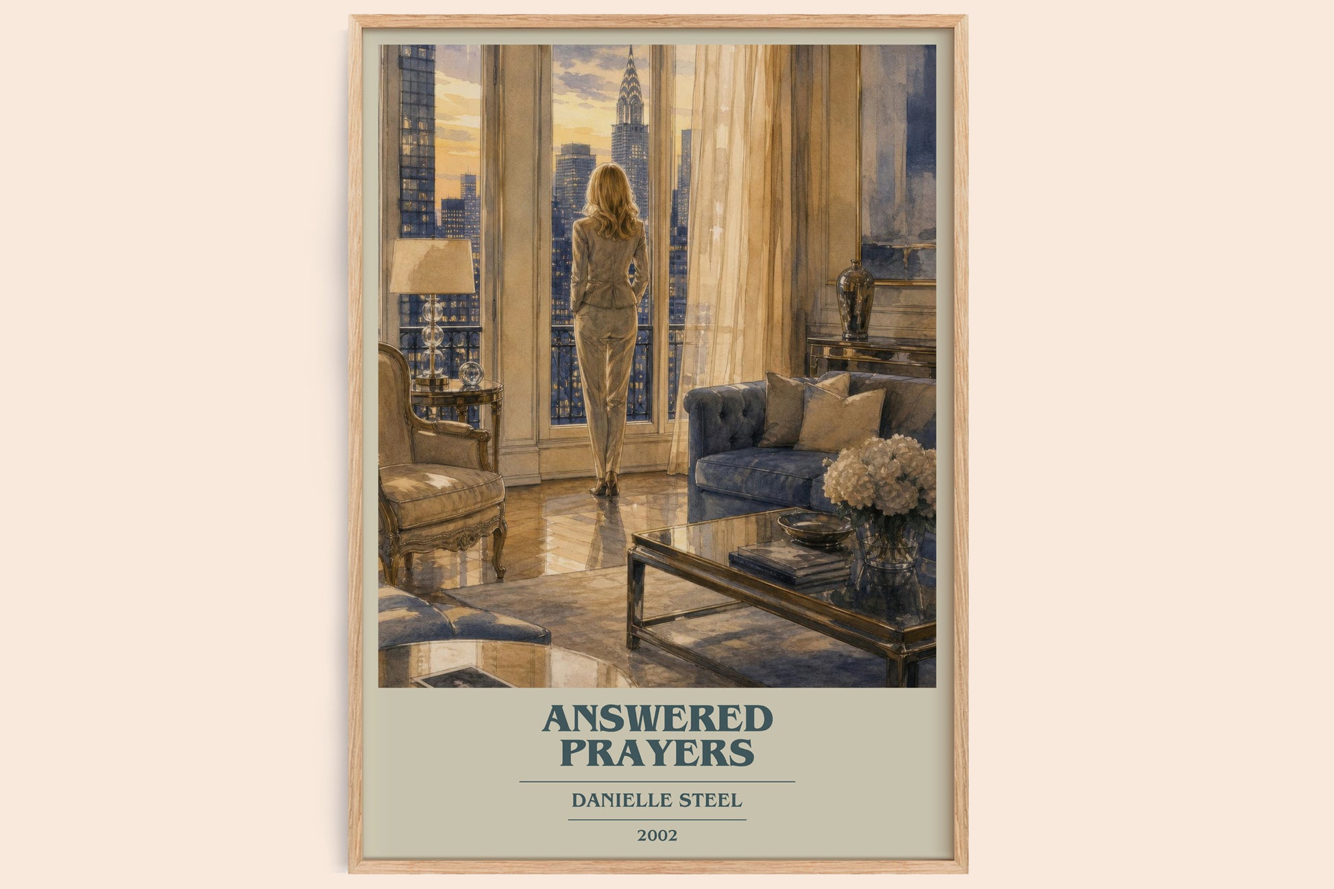 Answered Prayers book cover book poster by Danielle Steel – framed literary art print