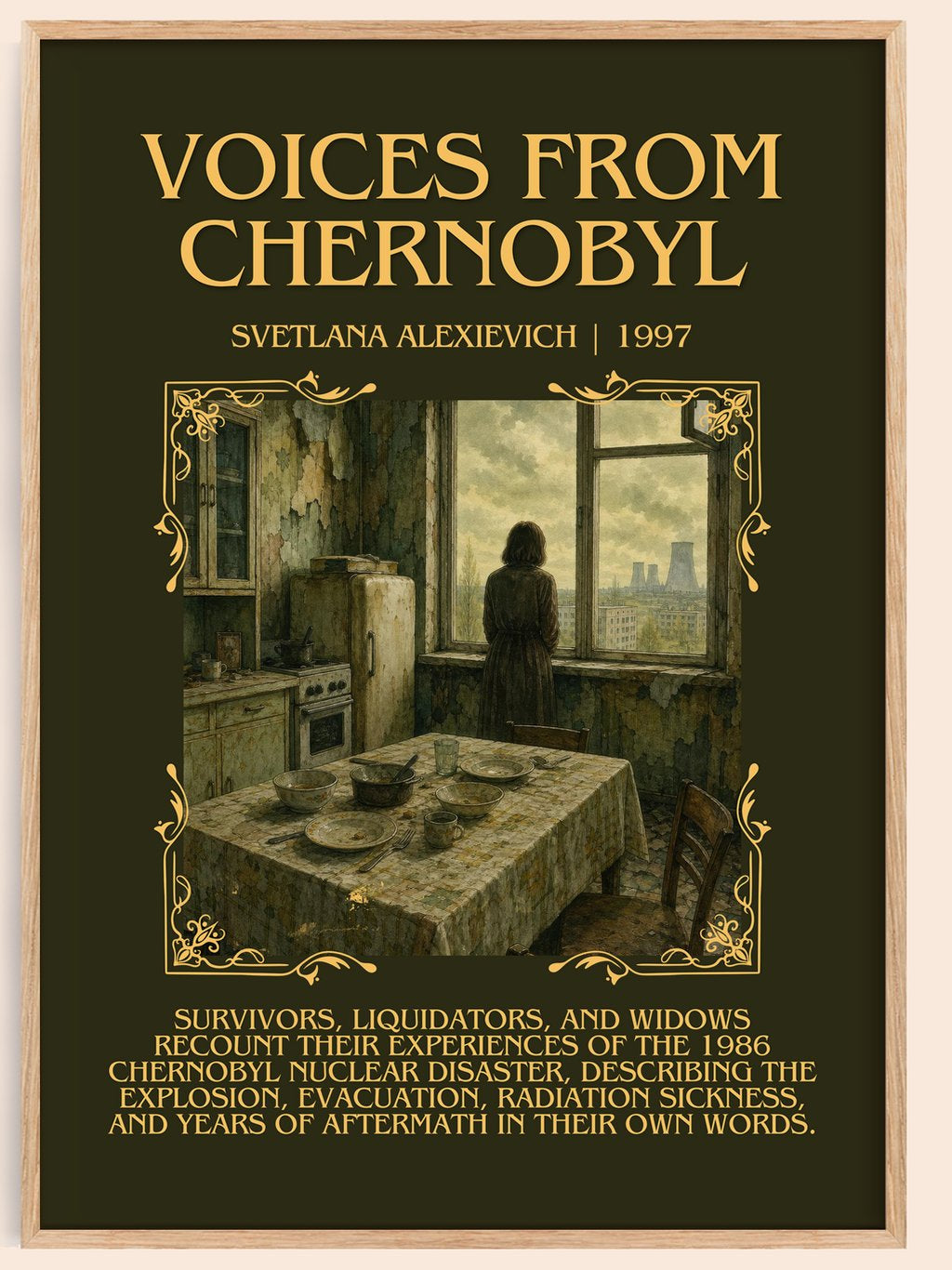 Voices from Chernobyl Minimalist Book Poster by Svetlana Alexievich – book poster