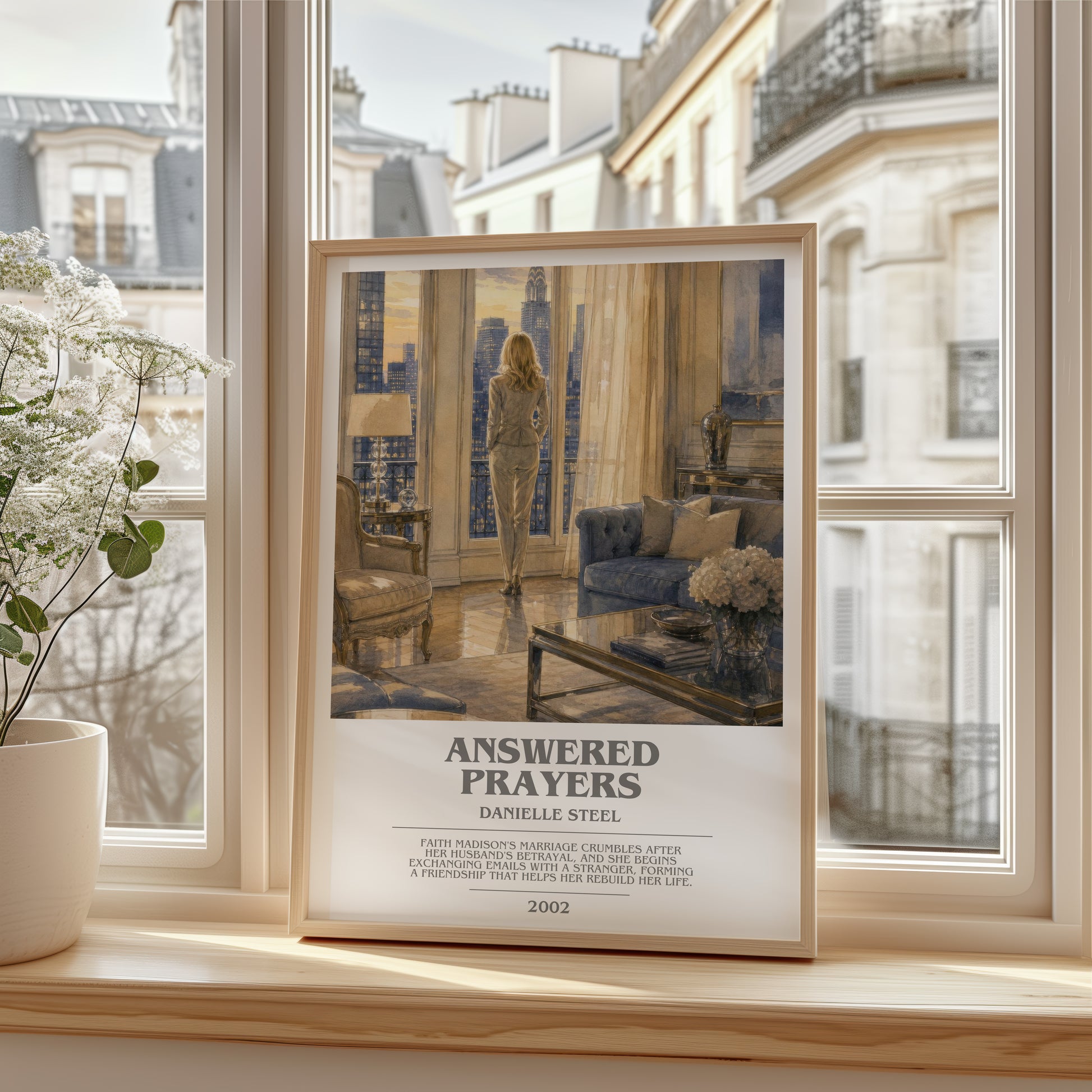 Answered Prayers bookish poster colour and style options – Danielle Steel book art