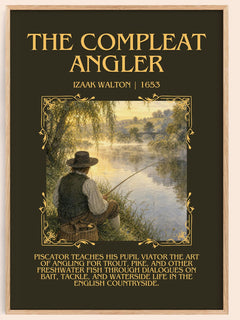 The Compleat Angler Minimalist Book Poster by Izaak Walton – book poster