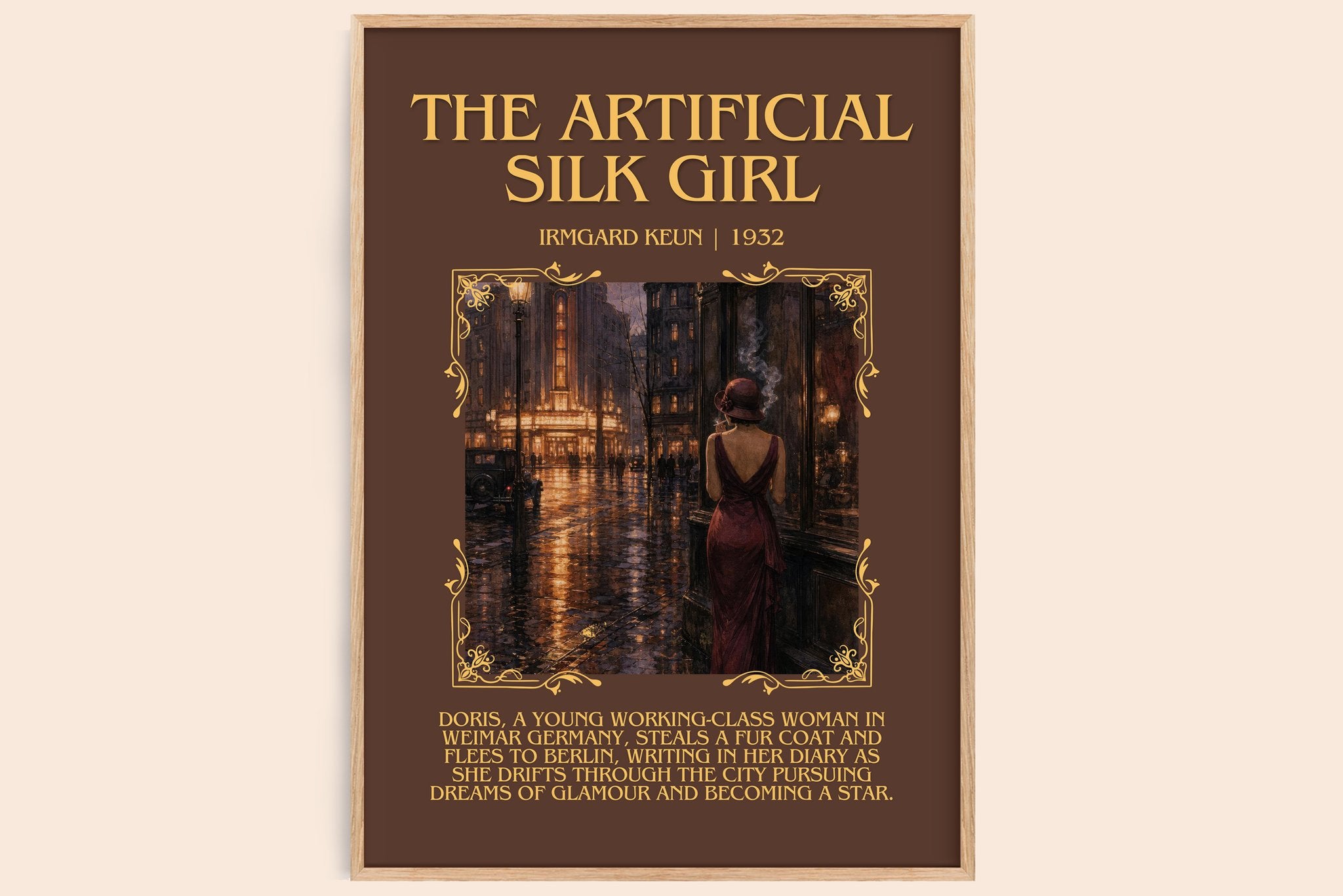 The Artificial Silk Girl Minimalist Book Poster by Irmgard Keun
