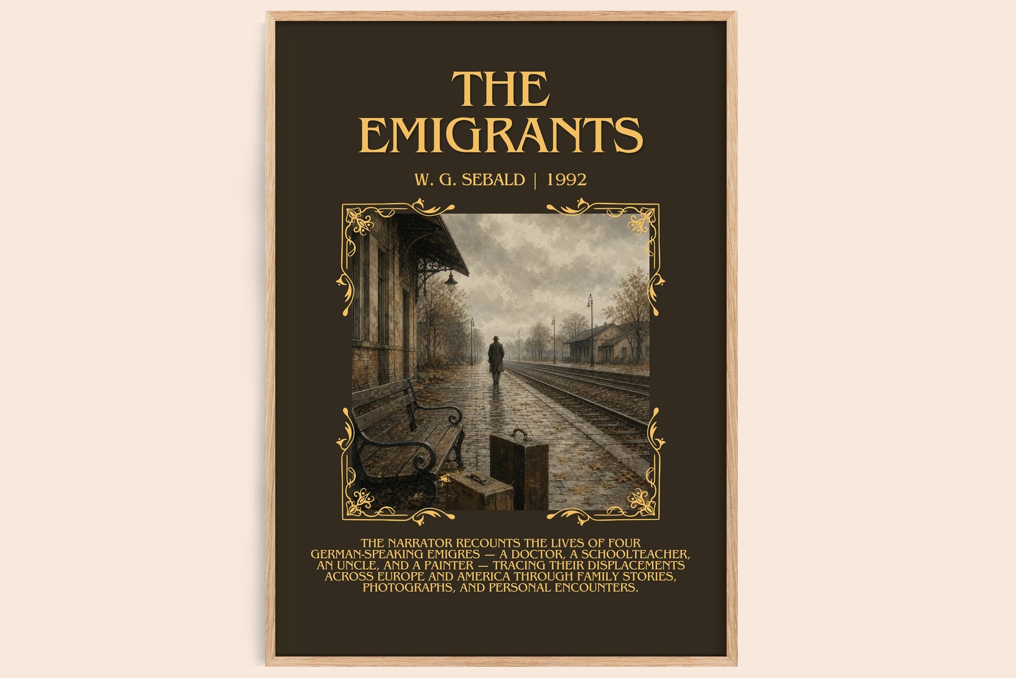 The Emigrants Minimalist Book Poster by W. G. Sebald
