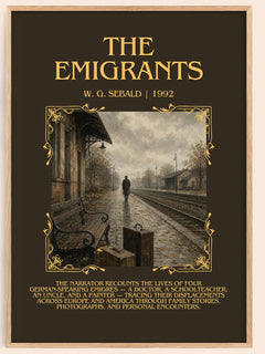 The Emigrants Minimalist Book Poster by W. G. Sebald – book poster