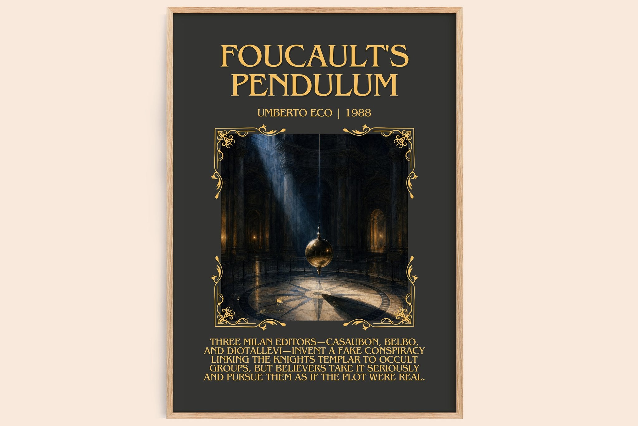 Foucault's Pendulum Minimalist Book Poster by Umberto Eco