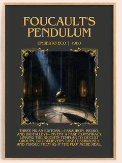 Foucault's Pendulum Minimalist Book Poster by Umberto Eco – book poster