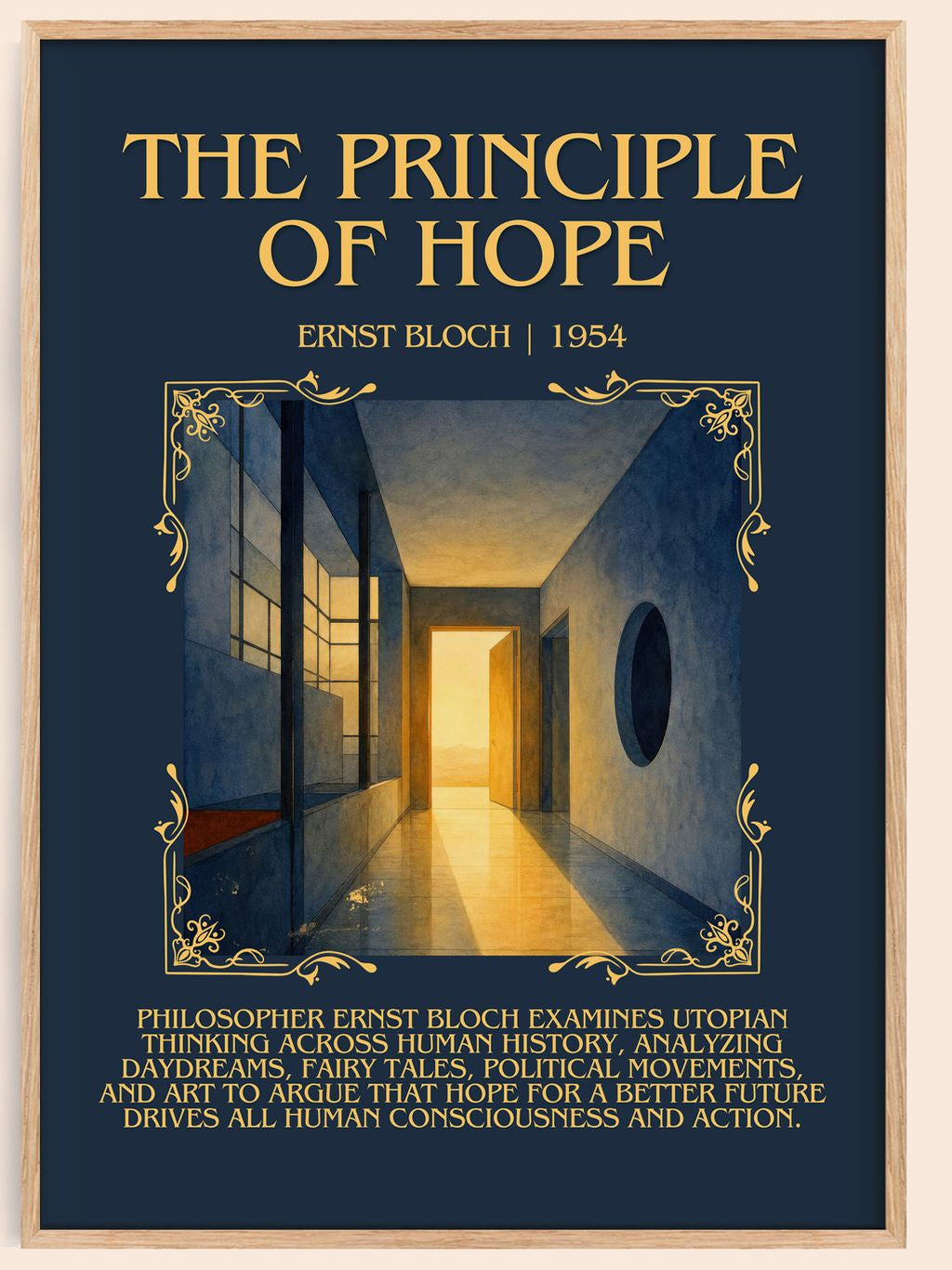 The Principle Of Hope Minimalist Book Poster by Ernst Bloch – book poster