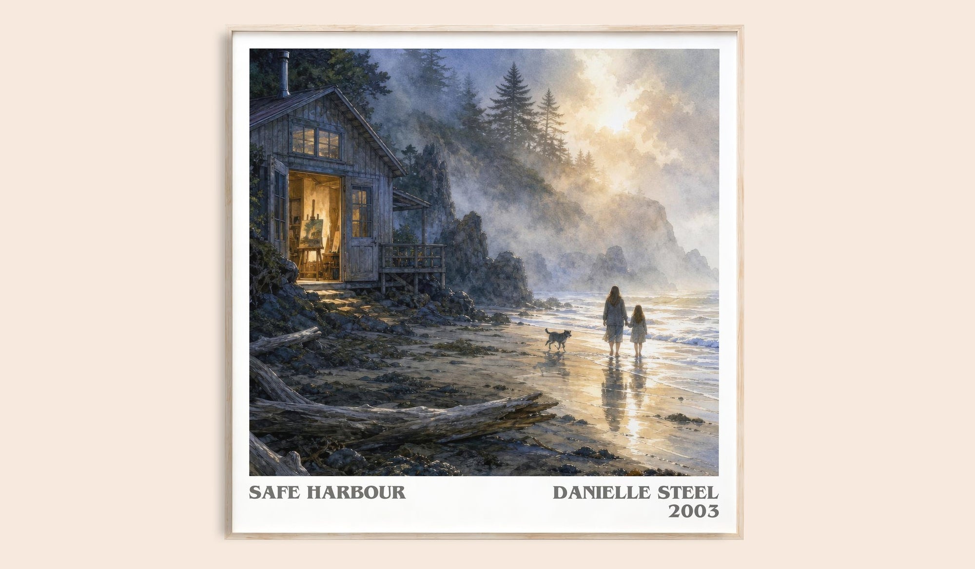 Safe Harbour literary book poster by Danielle Steel – framed literary art print
