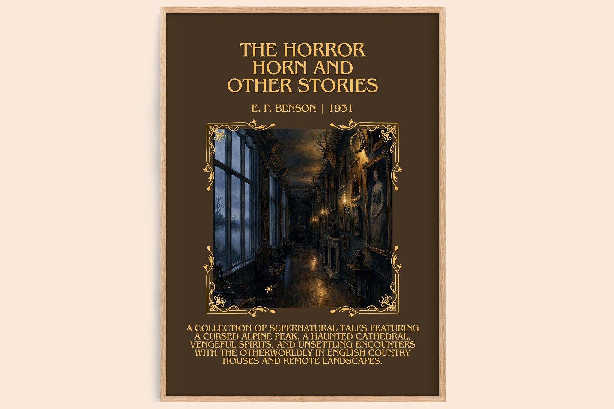 Horror Horn And Other Stories Minimalist Book Poster by E. F. Benson