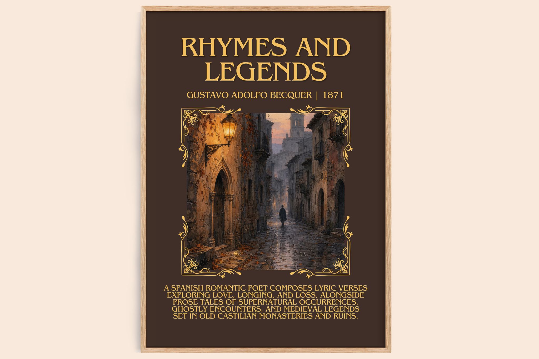 Rhymes And Legends Minimalist Book Poster by Gustavo Adolfo Bécquer